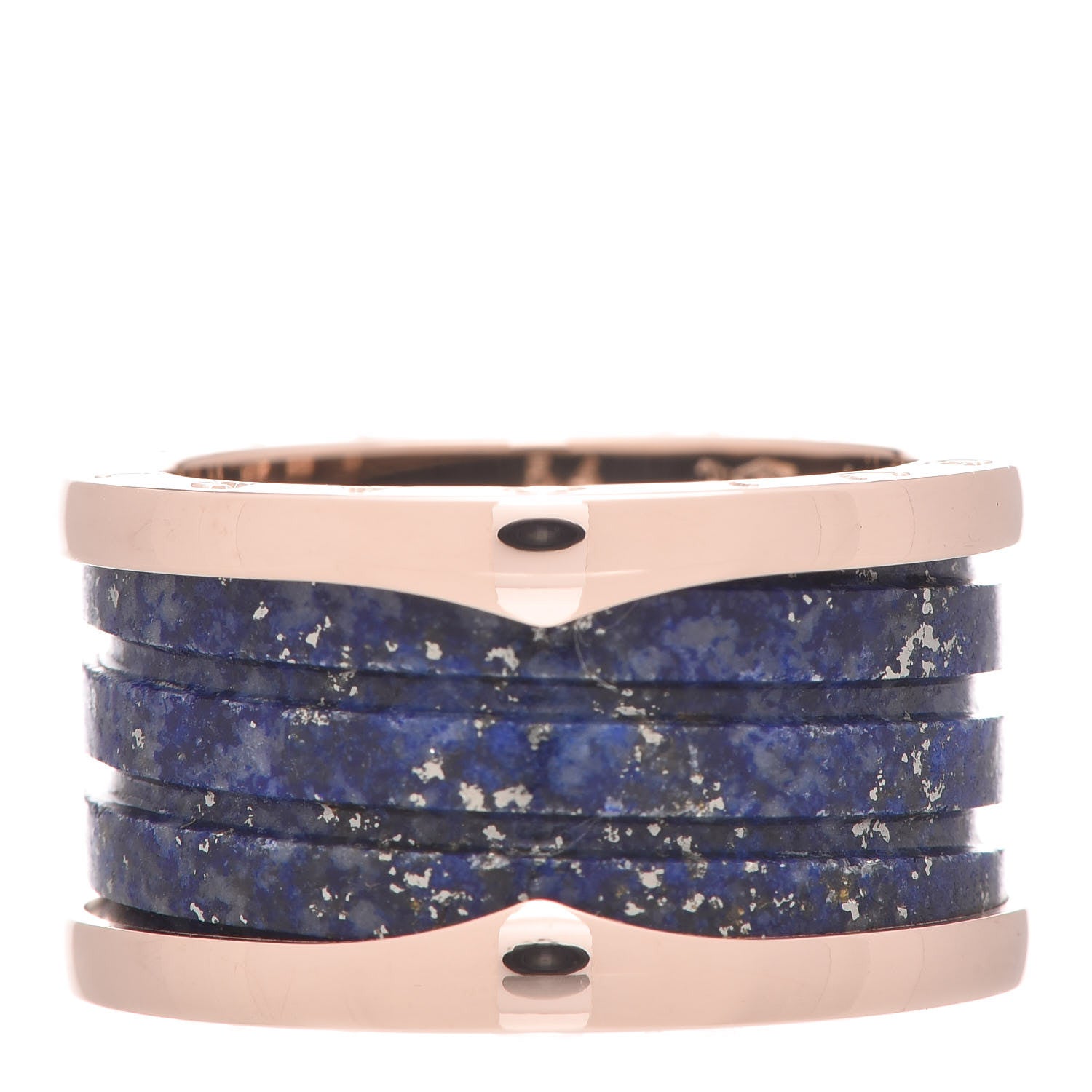 Bulgari 18K Rose Gold Lapis Lazuli B.Zero1 Four-Band Ring 53 6.25 1 of 6