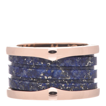 Bulgari 18K Rose Gold Lapis Lazuli B.Zero1 Four-Band Ring 53 6.25 1 of 6