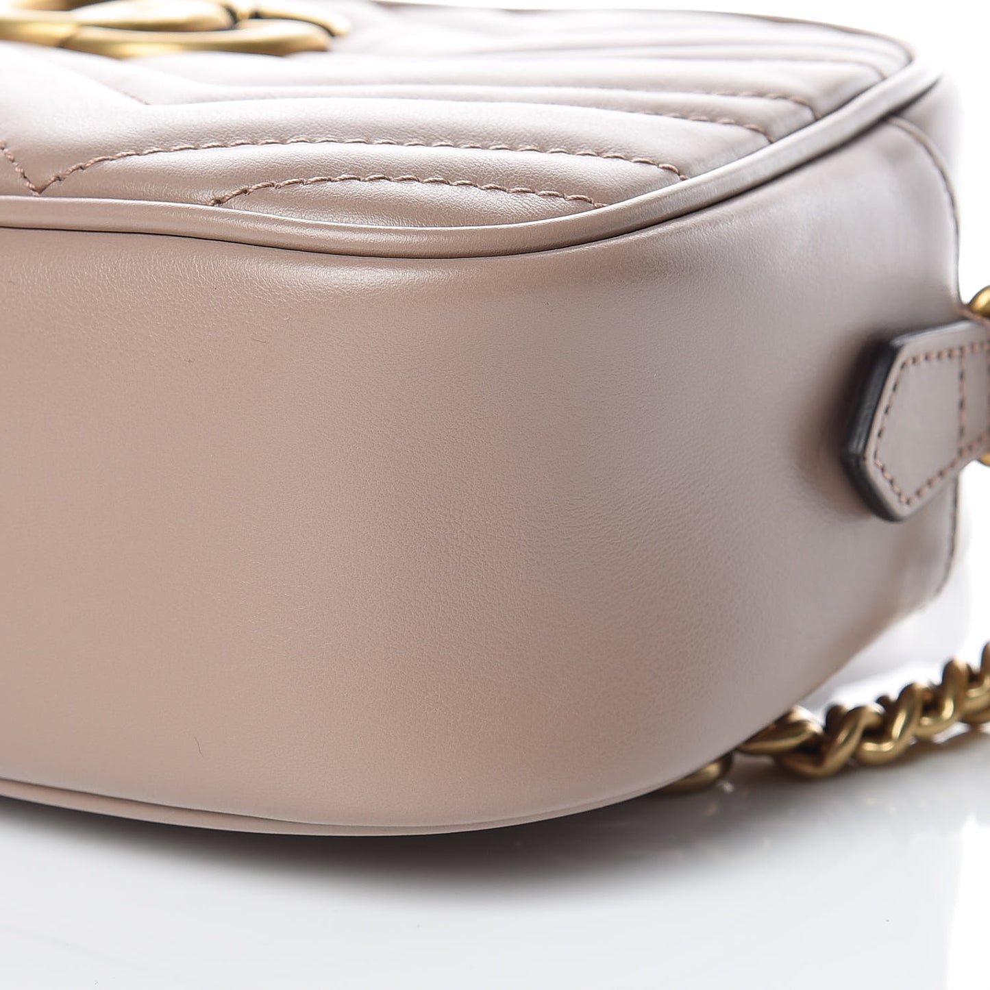 Calfskin Matelasse Small GG Marmont Chain Shoulder Bag Porcelain Rose