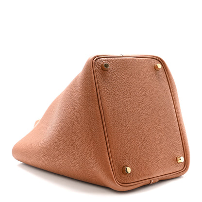 Hermes Taurillon Clemence Picotin Lock 18 PM Gold 4 of 9