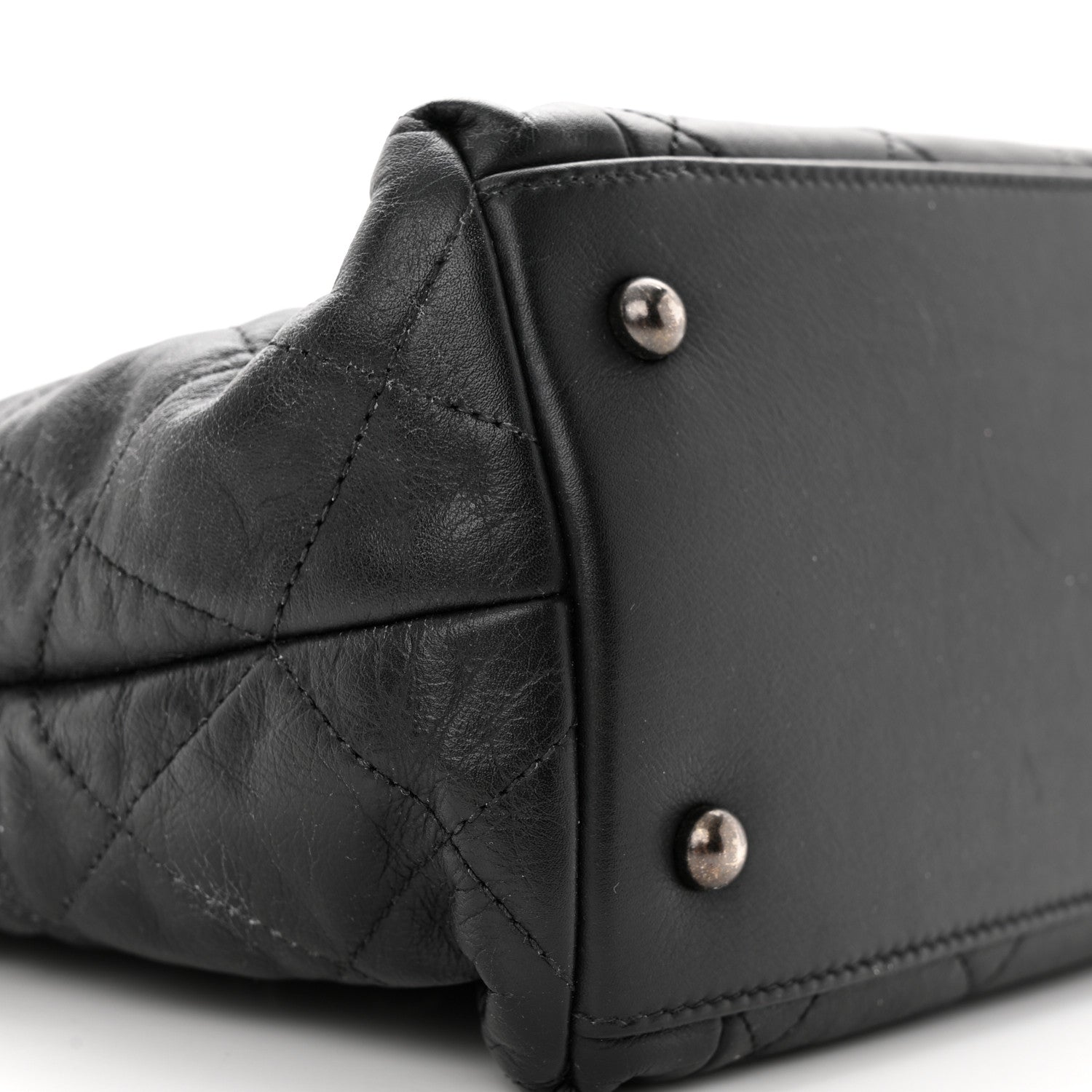 Chanel Calfskin Quilted Large Coco Pleats Tote Black 9 of 34