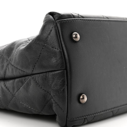 Chanel Calfskin Quilted Large Coco Pleats Tote Black 9 of 34