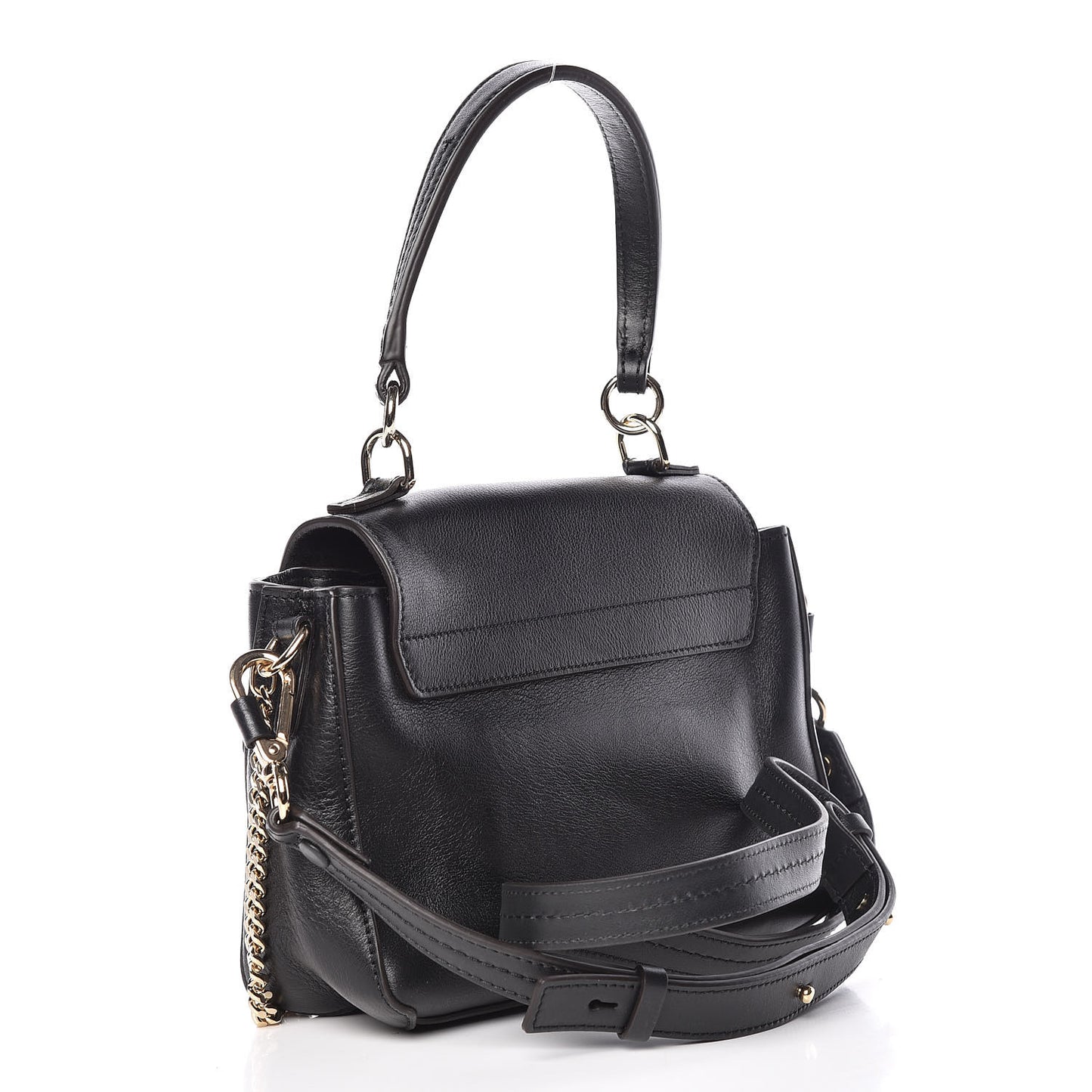 Calfskin Mini Faye Day Shoulder Bag Black