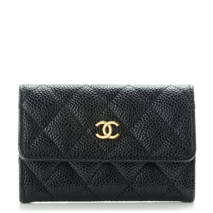 Chanel Caviar Quilted Flap Card Holder Black 1 of 8