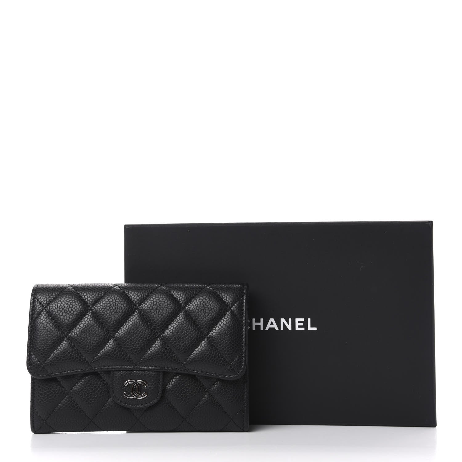 Chanel Caviar Quilted Small Flap Wallet Black 9 of 9