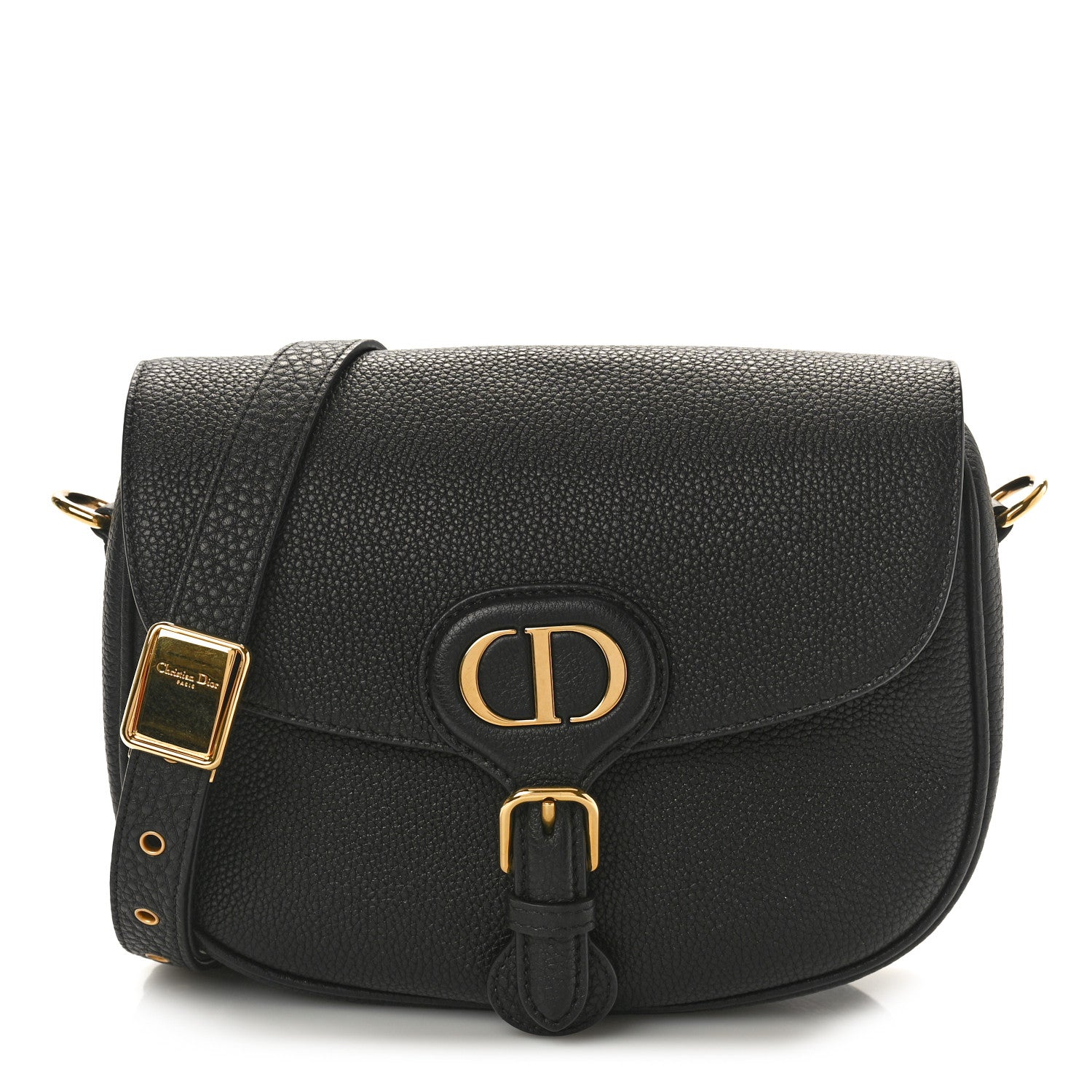 Christian Dior Grained Calfskin Medium Bobby Flap Black 1 of 12