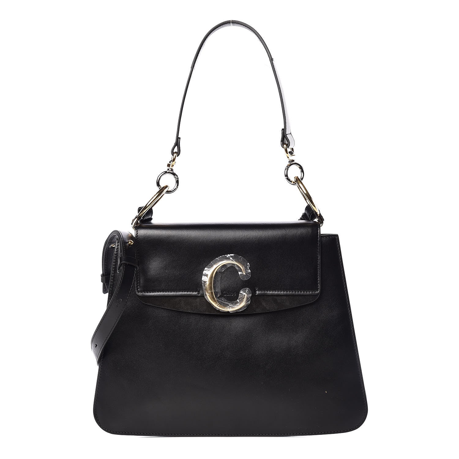 Chloe Calfskin Medium C Shoulder Bag Black 1 of 13