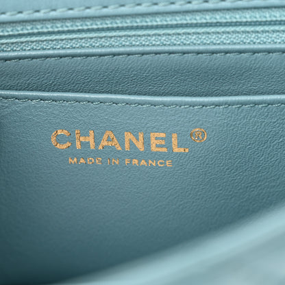 Chanel Aged Calfskin Quilted 2.55 Reissue Mini Flap Blue 6 of 10