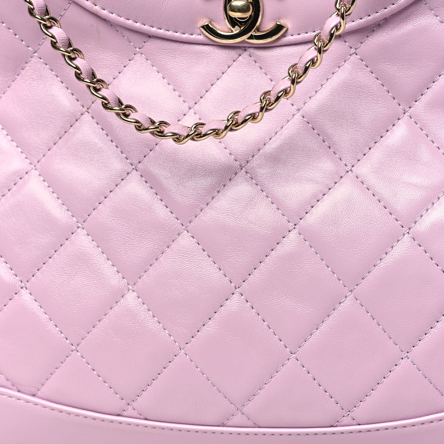 Chanel Shiny Lambskin Quilted 31 Shopping Bag Light Purple 7 of 9