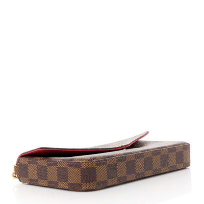 Louis Vuitton Damier Ebene Pochette Felicie Chain Wallet 5 of 17