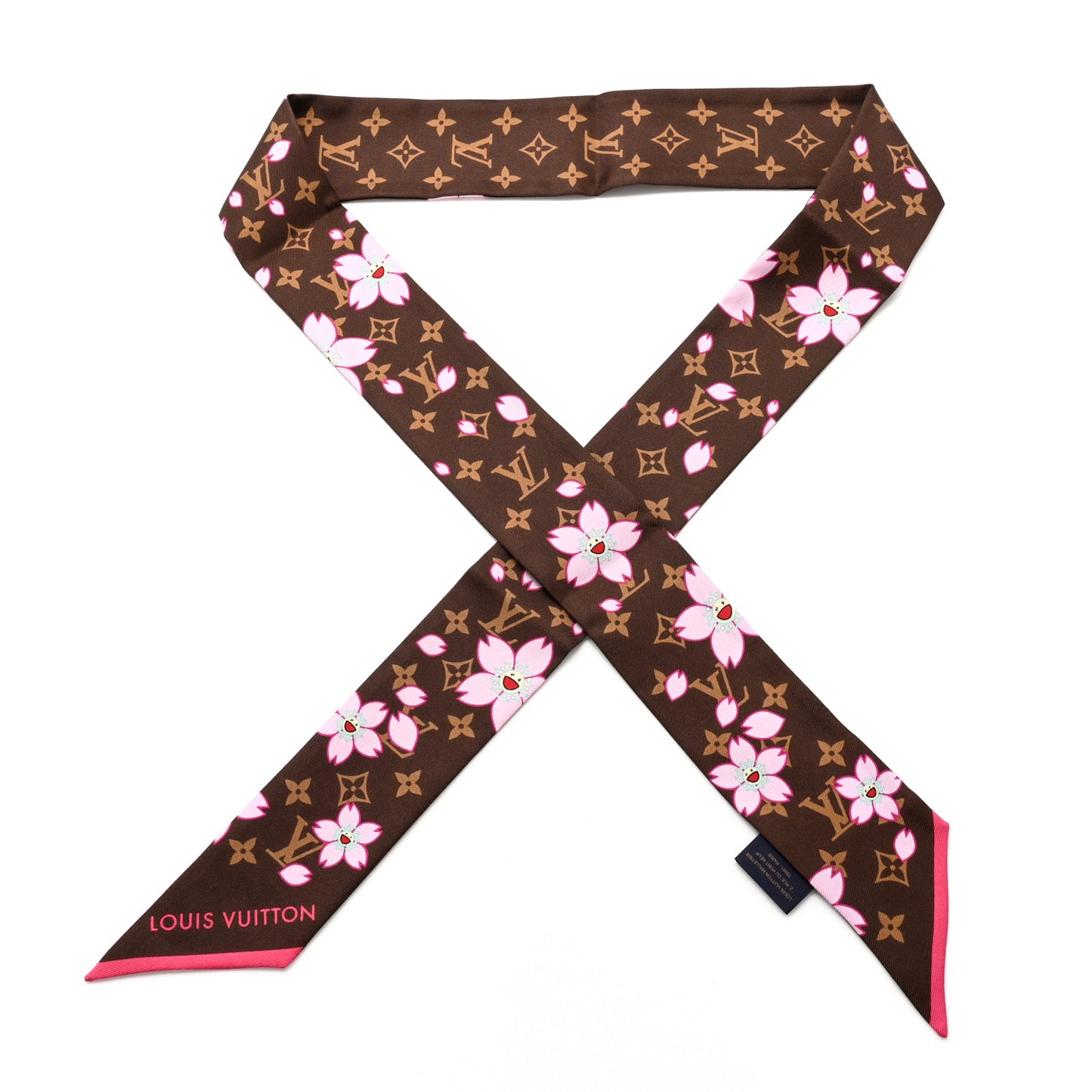 LV X TM Silk Monogram Cherry Blossom BB Bandeau Tan