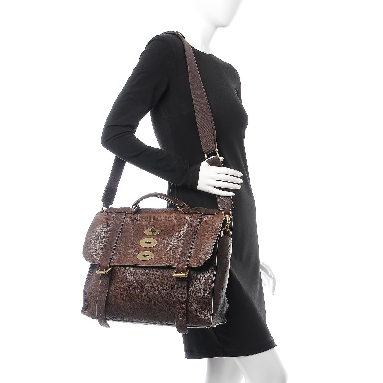 Mulberry Natural Calfskin Ted Convertible Messenger Bag Brown 3 of 8