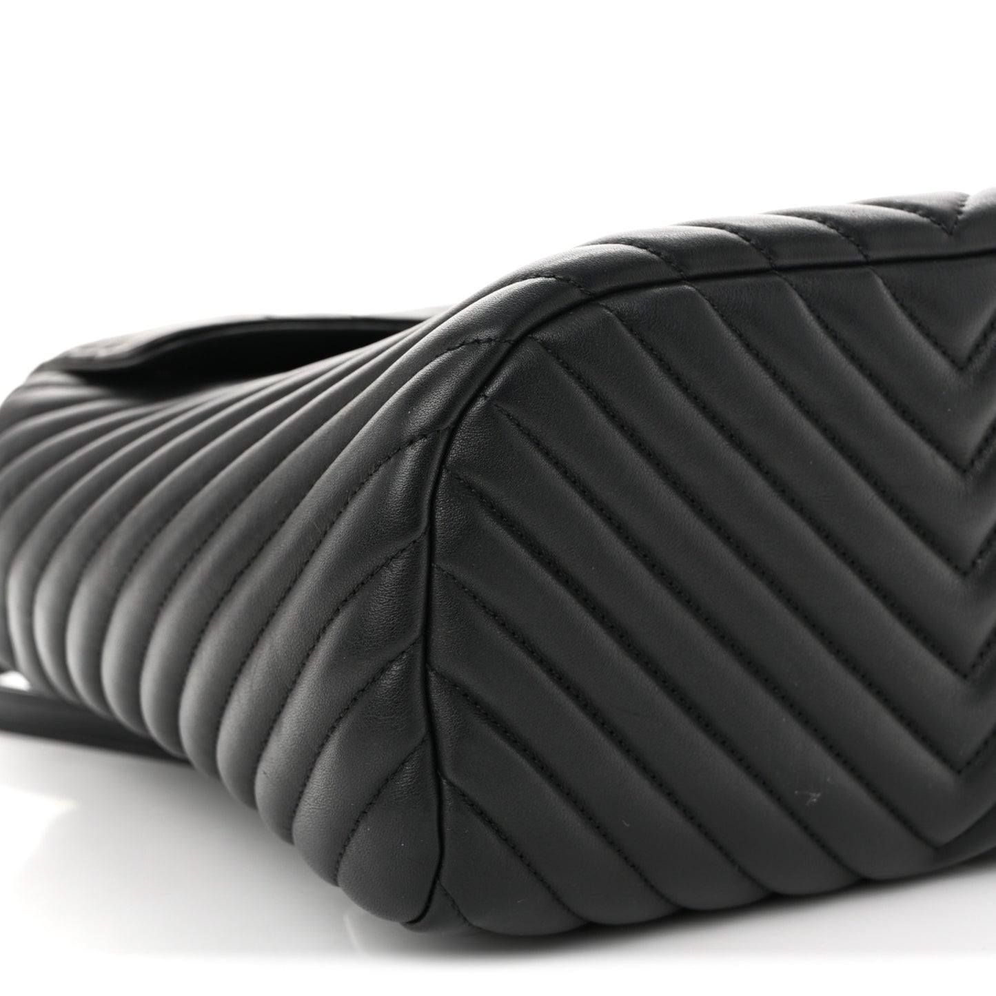 Calfskin Chevron Quilted Large Urban Spirit Backpack Black