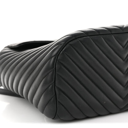 Chanel Calfskin Chevron Quilted Large Urban Spirit Backpack Black 9 of 10