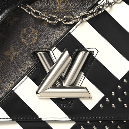 Louis Vuitton Calfskin Monogram Studded Twist Shoulder Bag MM 7 of 9