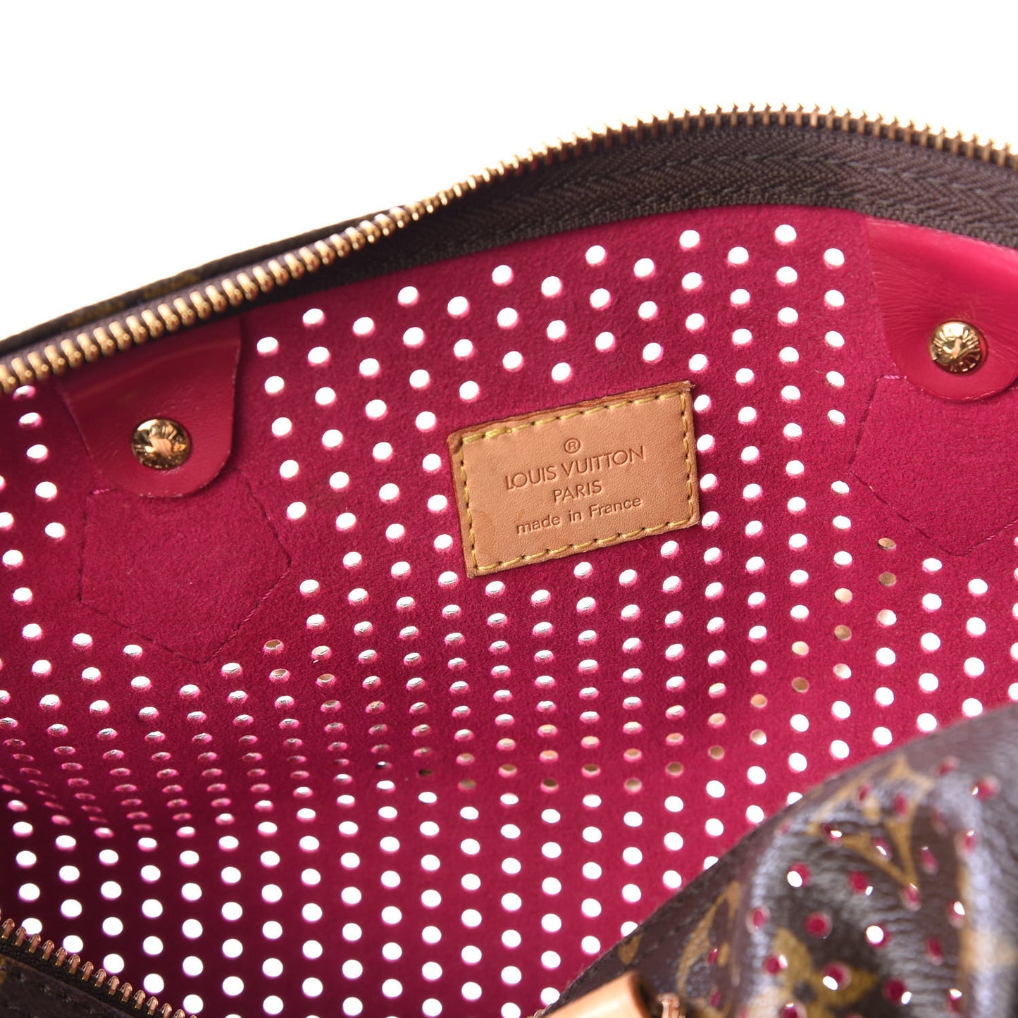 Monogram Perforated Speedy 30 Fuchsia