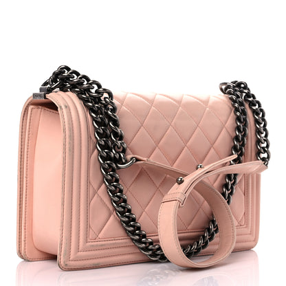 Chanel Calfskin Quilted New Medium Boy Flap Light Pink 2 of 29