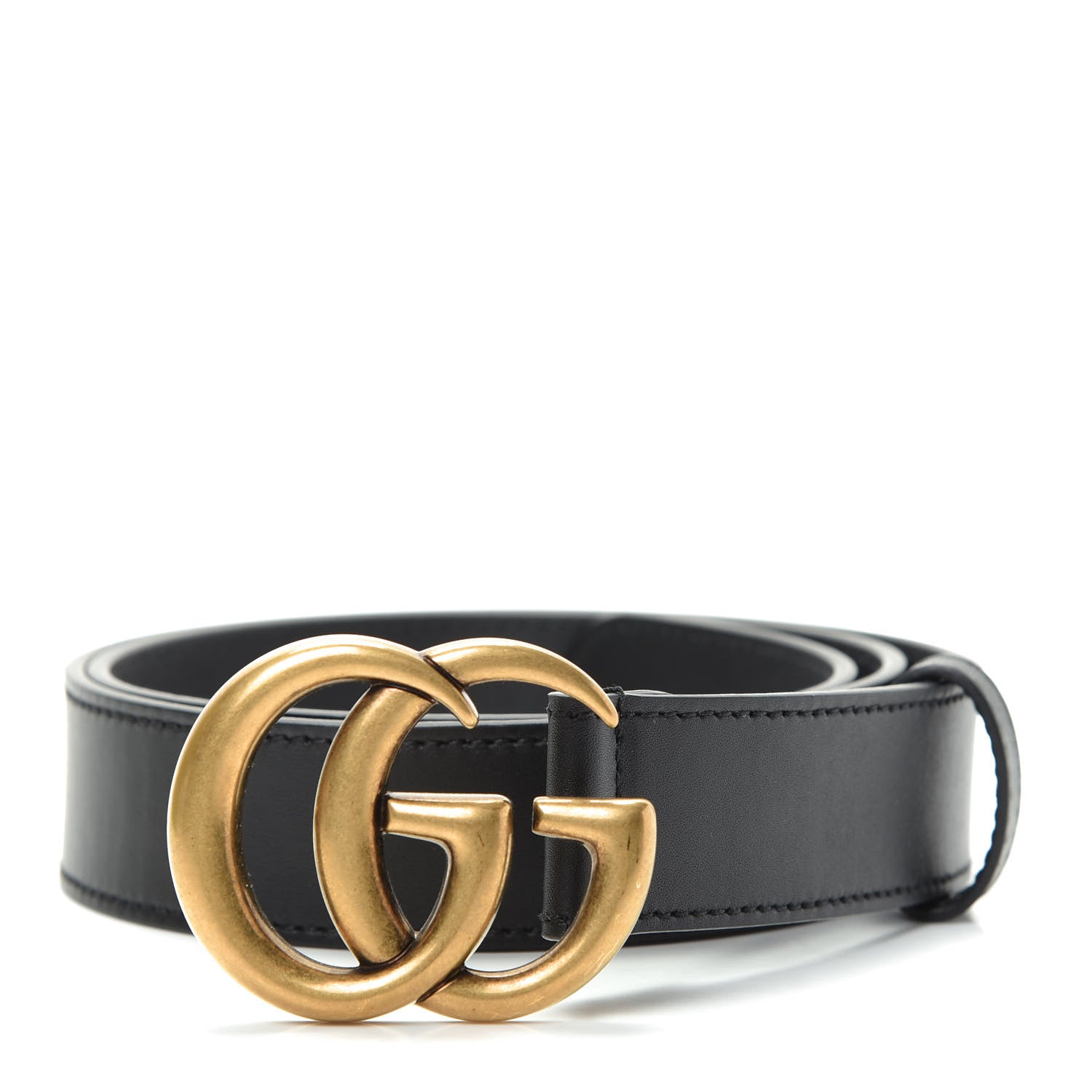 Gucci Calfskin Double G 30mm Belt 80 32 Black 1 of 6