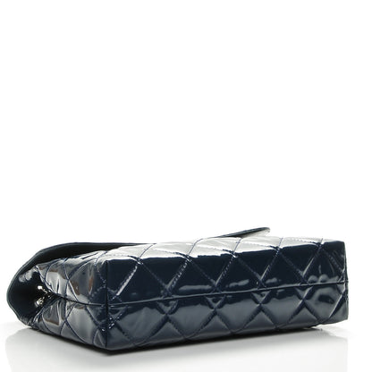 Chanel Vinyl Quilted In The Business Flap Navy Blue 4 of 7