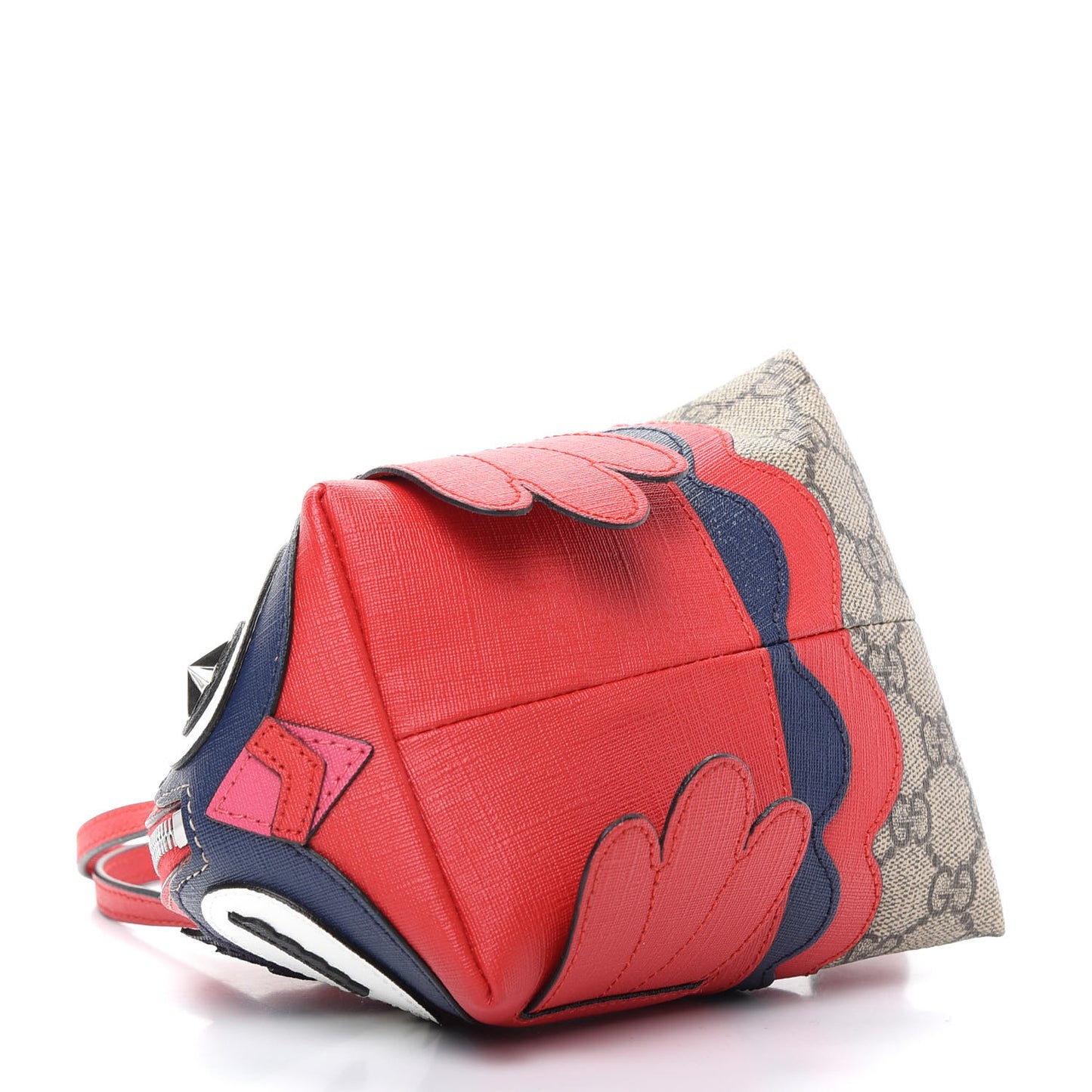 GG Supreme Monogram Childrens Owl Top Handle Bag Beige
