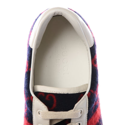 Gucci Covered Wool Big GG Monogram Mens Sneakers 8.5 Blue Red Mystic White 8 of 11