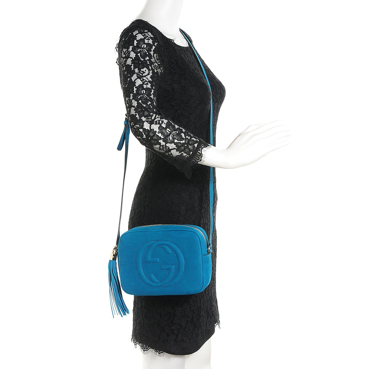 Vitello Range Small Soho Disco Bag Deep Cobalt