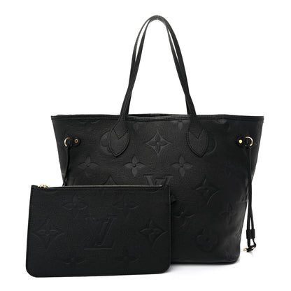 Louis Vuitton Empreinte Monogram Giant Neverfull MM Black 3 of 10