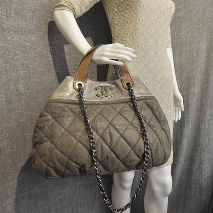 Chanel Leather Large In The Mix Tote Gray 2 of 9