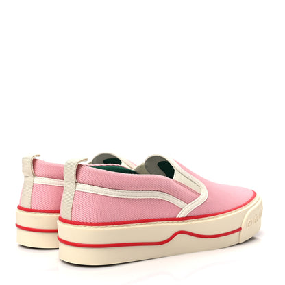 Gucci Old Tennis Tweed Womens 1977 Tennis Slip On 30mm Sneakers 39.5 Wild Rose Mystic White 4 of 8