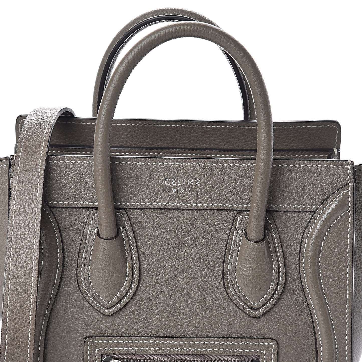 Drummed Calfskin Nano Luggage Souris