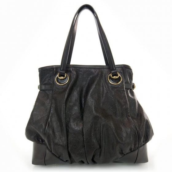 Gucci Guccissima Full Moon Tote Black 1 of 7