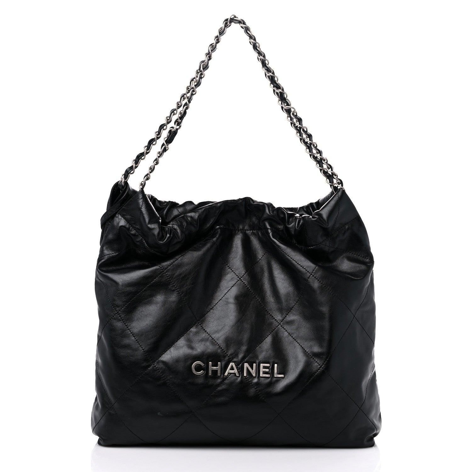 Chanel Shiny Calfskin Quilted Chanel 22 Black 3 of 10