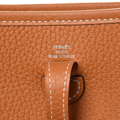 Hermes Taurillon Clemence Amazone Evelyne TPM Gold Cuivre 7 of 9