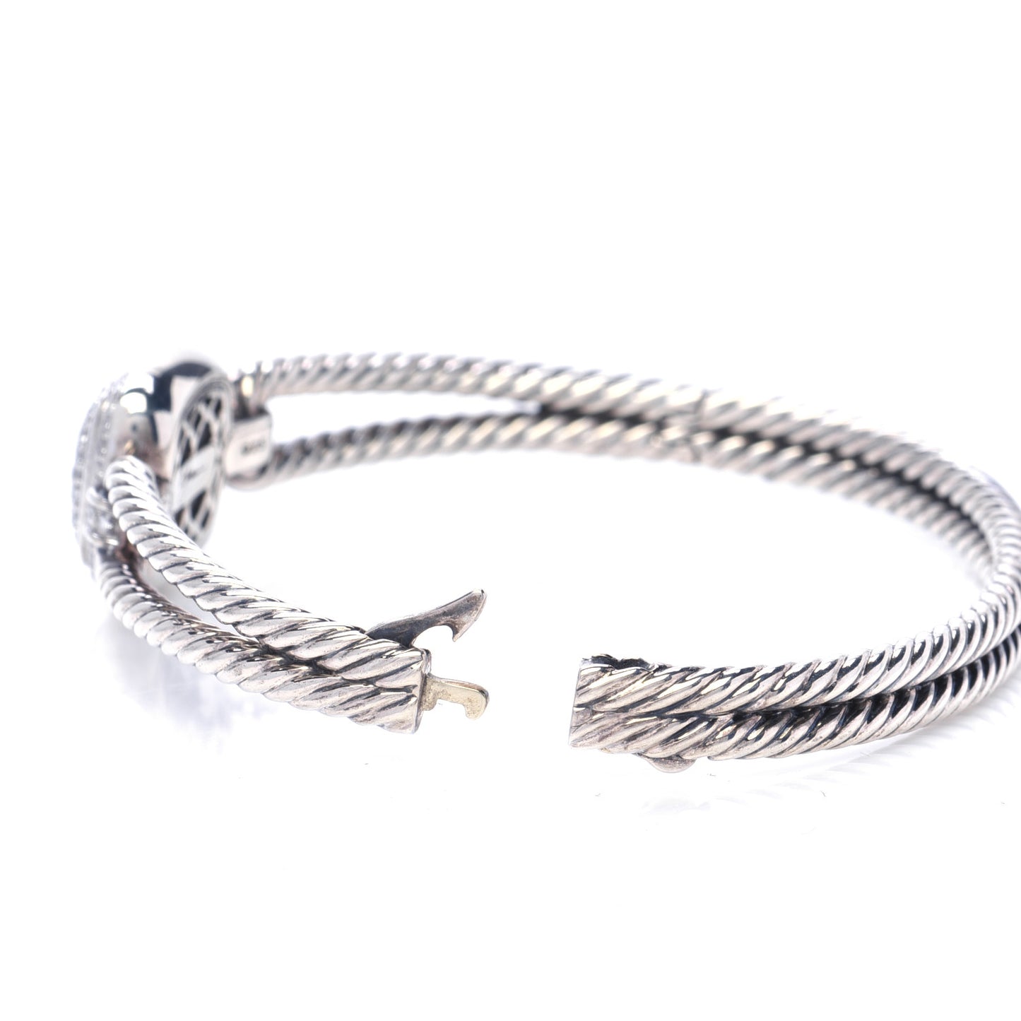 Sterling Silver Diamond Albion Cable Bracelet