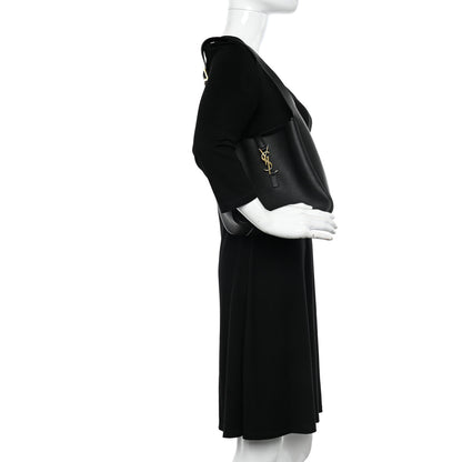 Saint Laurent Smooth Calfskin Small Le 5 A 7 Soft Hobo Black 2 of 9