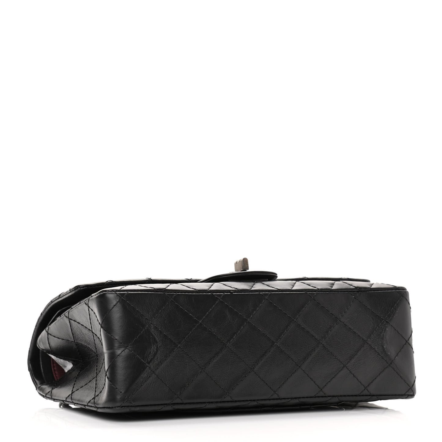 Aged Calfskin Quilted 2.55 Reissue 225 Flap Black