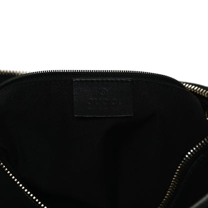 Gucci Monogram Medium D Gold Ring Hobo Black 6 of 15
