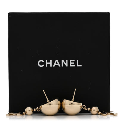 Chanel Metal CC Drop Earrings Gold 5 of 5