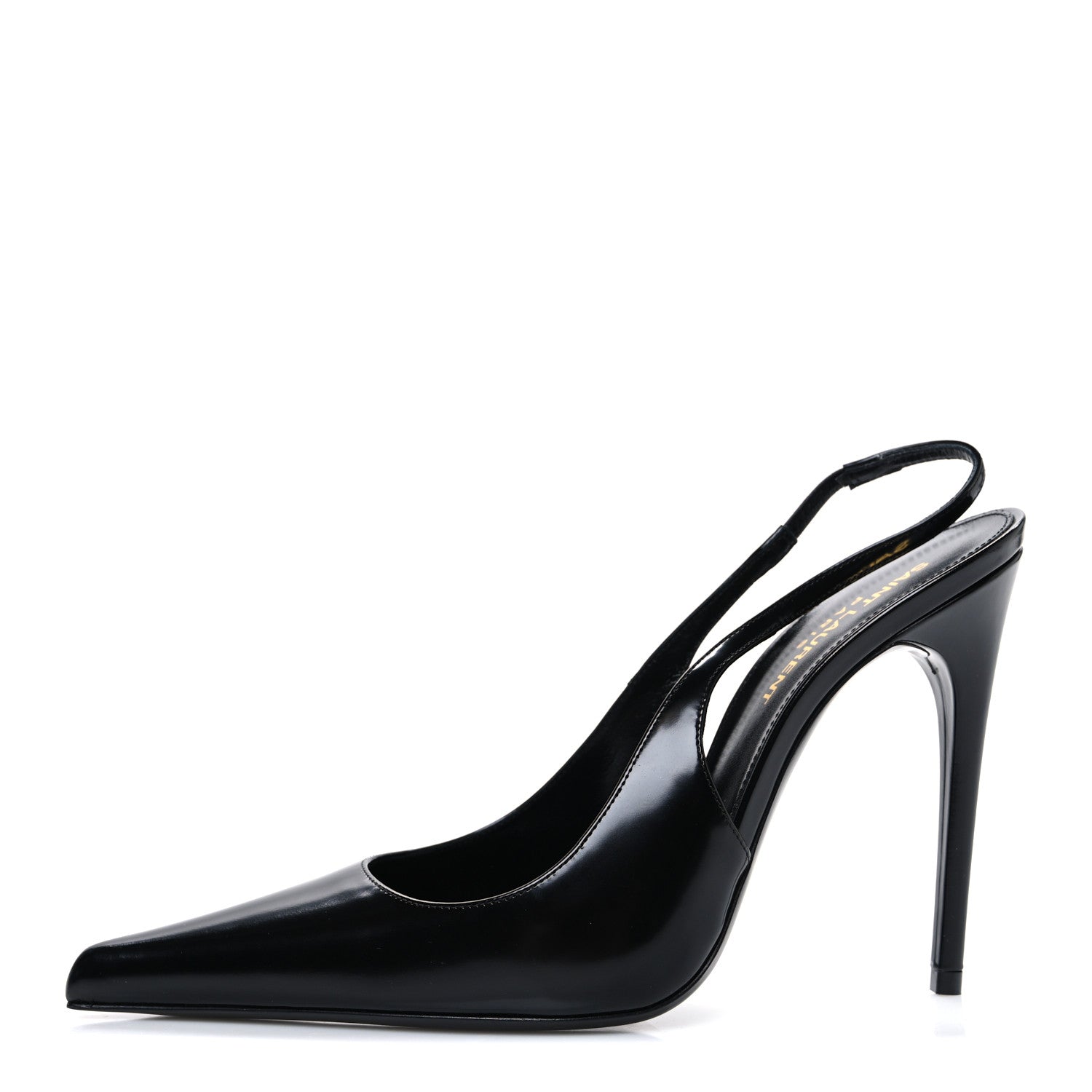 Saint Laurent Patent Vendome Slingback Pumps 38 Black 1 of 10