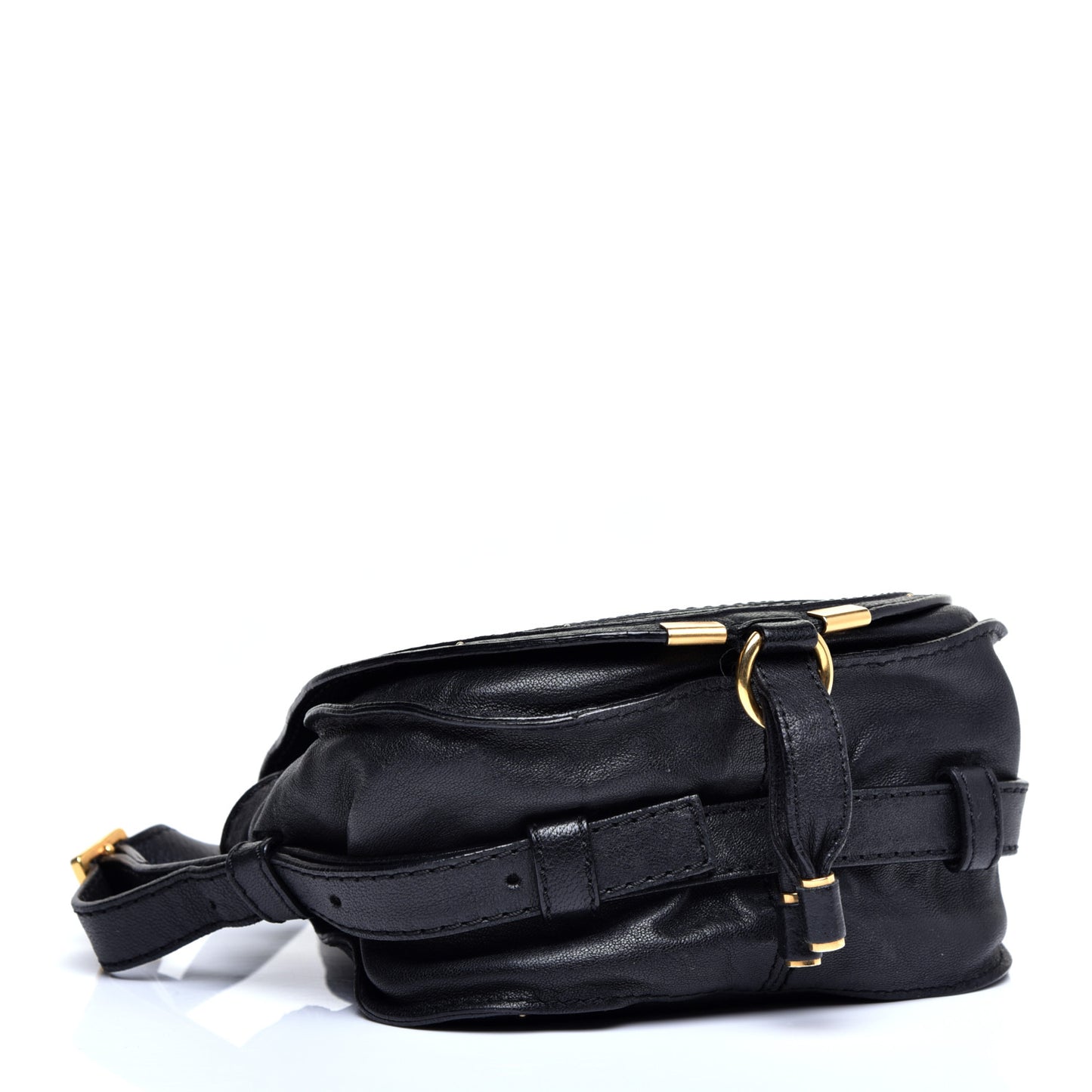Calfskin Studded Mini Marcie Crossbody Bag Black