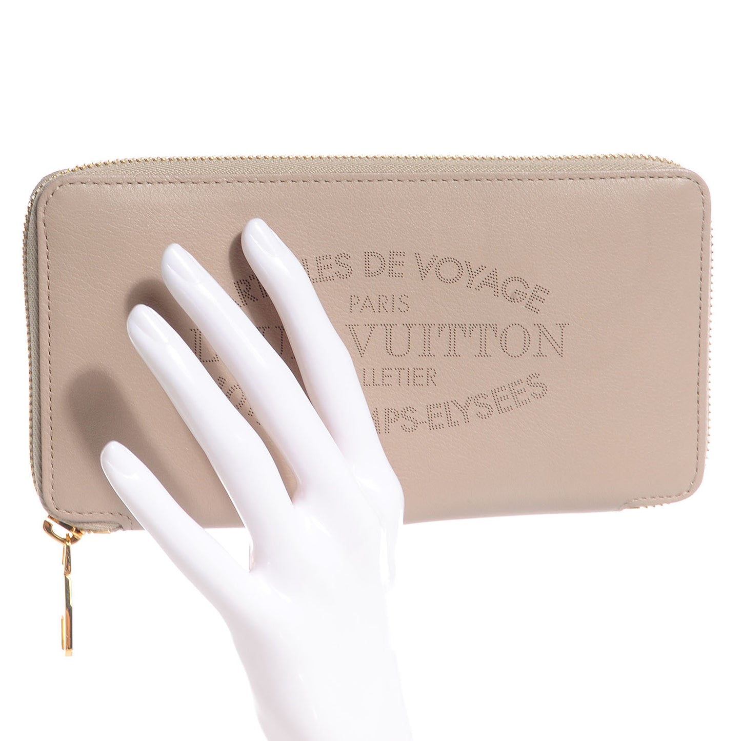 Veau Soie Leather Iena Wallet Galet
