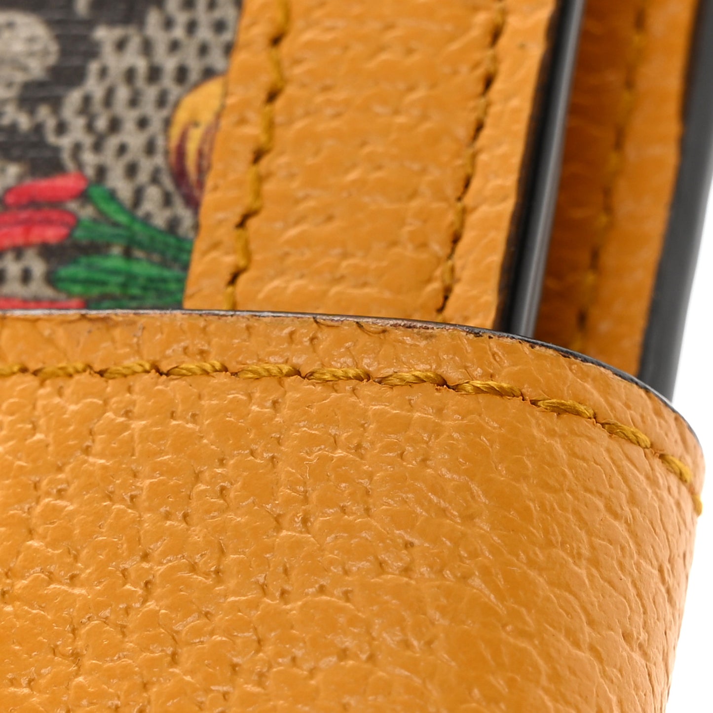 GG Supreme Monogram Flora Web Ophidia Passport Case Beige Multicolor Crop