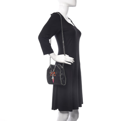 Stella McCartney Shaggy Deer Embellished Tiny Falabella Tote Black 2 of 9