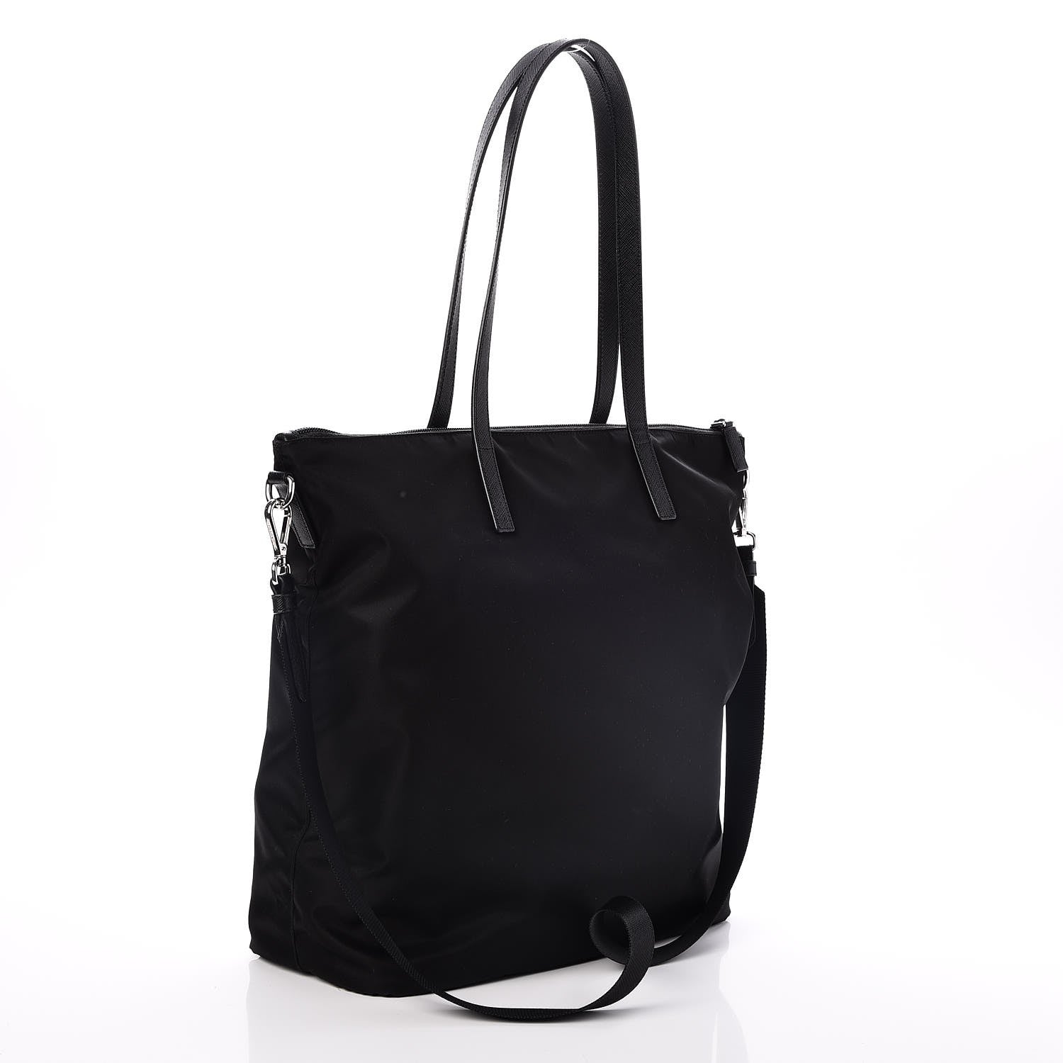 Prada Saffiano Tessuto Nylon Tote Nero Black 4 of 9