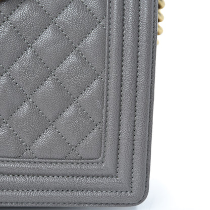 Chanel Caviar Quilted Medium Boy Flap Grey 9 of 13
