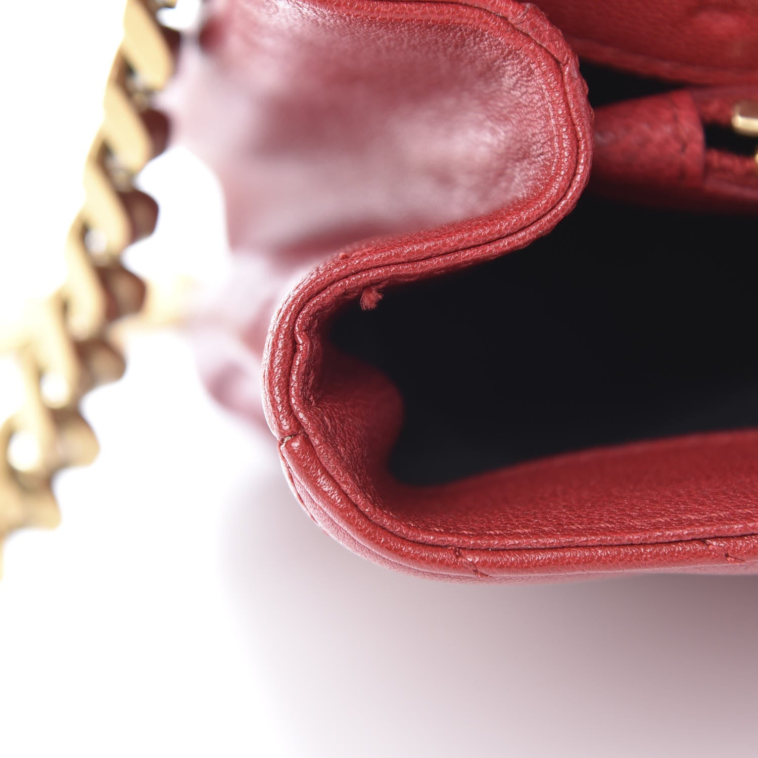 Saint Laurent Sheepskin Matelasse Chevron Monogram Medium College Bag Rouge 12 of 13