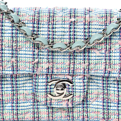 Chanel Quilted Mini Rectangular Flap Blue White 10 of 11