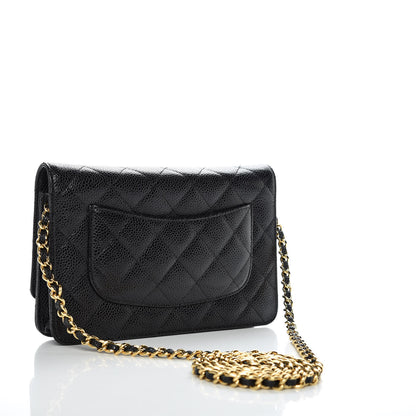 Chanel Caviar Quilted Wallet On Chain WOC Black 3 of 11
