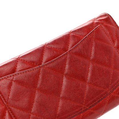 Chanel Calfskin Quilted Large Flap Wallet Red 12 of 13