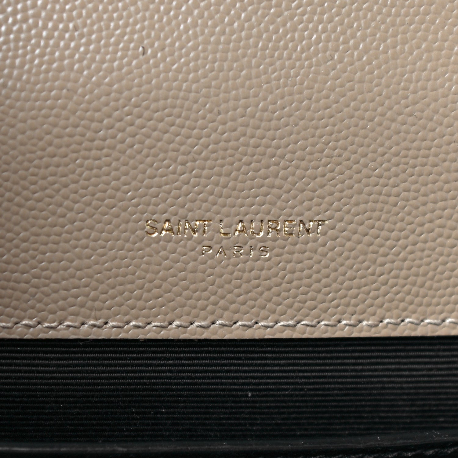 Saint Laurent Grain De Poudre Textured Mixed Matelasse Medium Triquilt Monogram Satchel Dark Beige 5 of 20